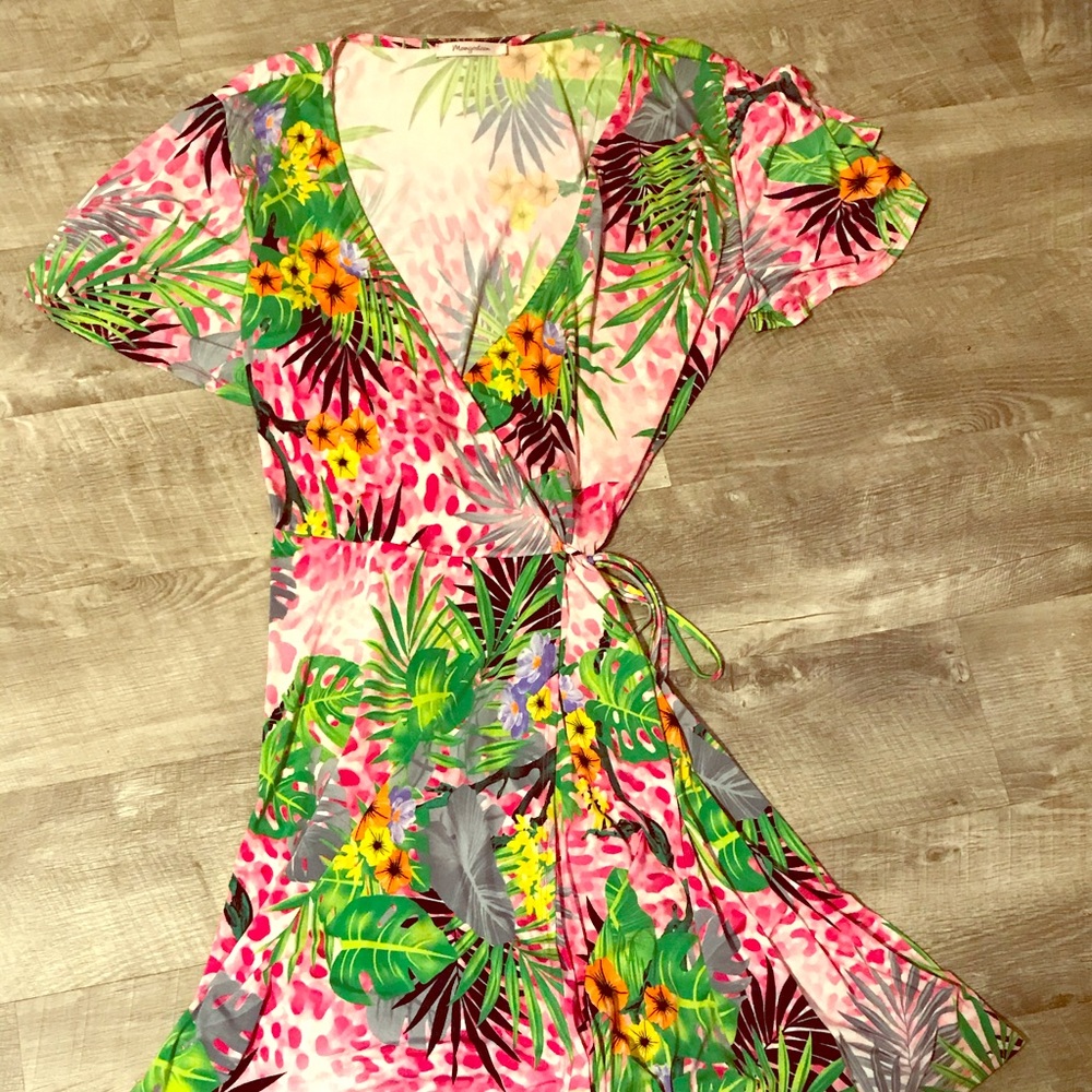 Floral wrap dress